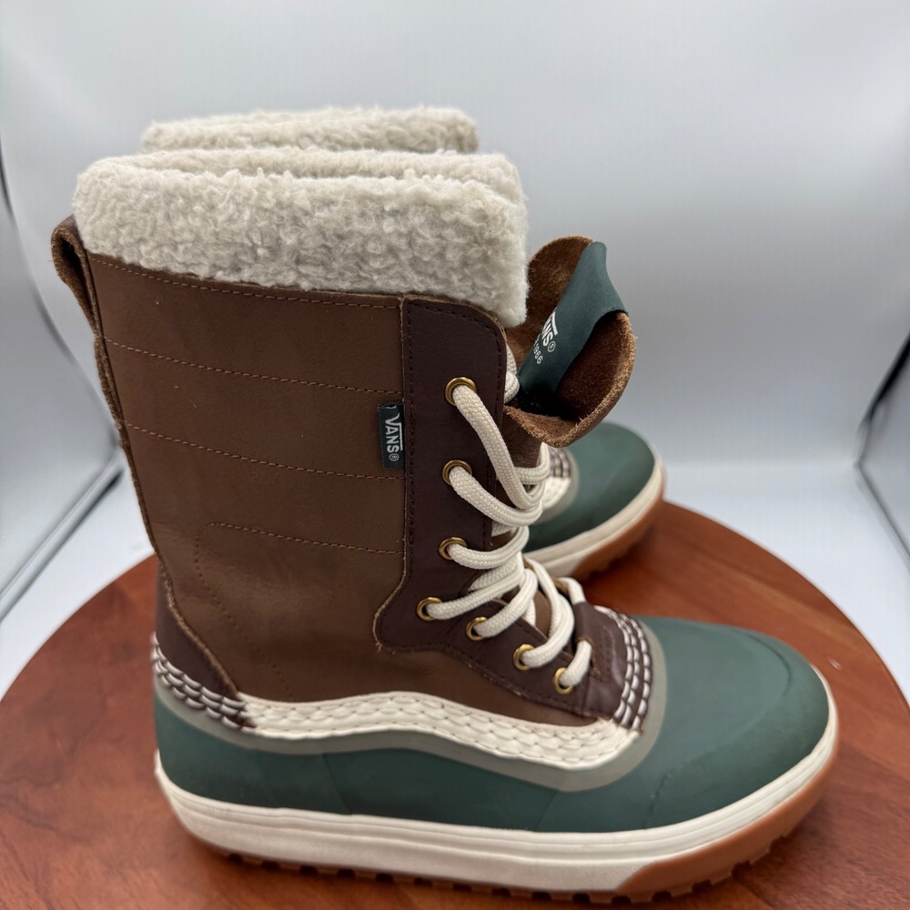 Vans Standard Snow MTE Boots Mens 7 Brown‎ Green Waterproof Winter Duck Boots